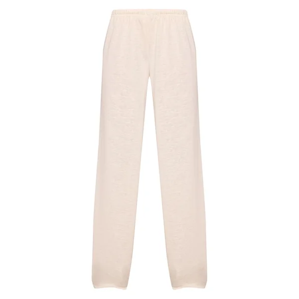 Crème Au Beurre Pantalon En Jersey Slub Chiné À Cordon De Serrage