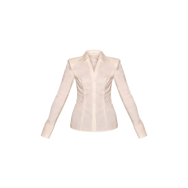 Crème Chemise En Coton À Épaulettes Et Détail De Poignets Froncés