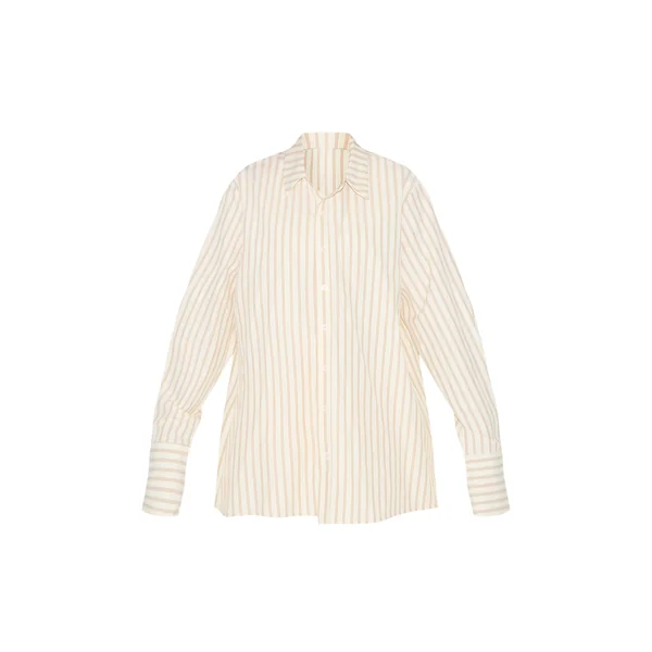 Crème Chemise Oversize À Poignets Rayés