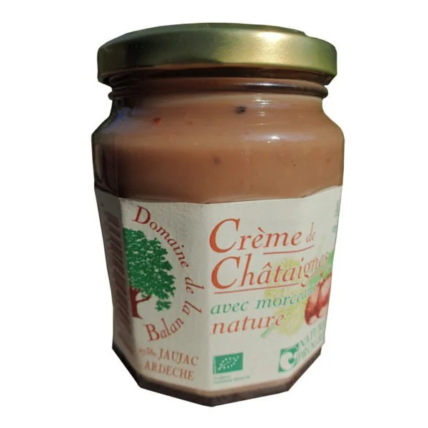 Crème de châtaignes nature avec morceaux - 250g