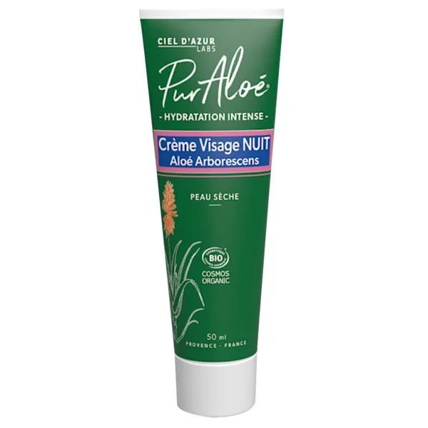 Crème de nuit aloé peau sèche 50ml