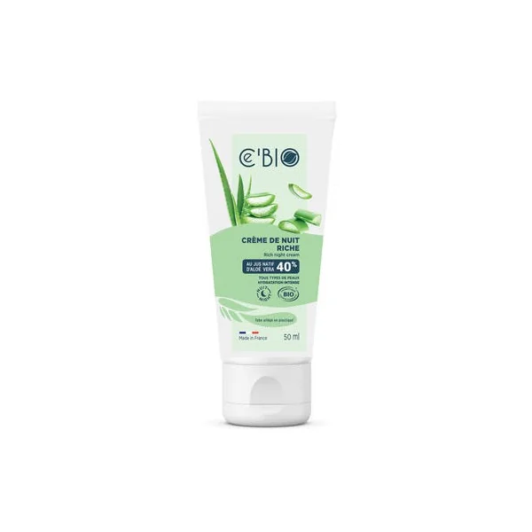 Crème de nuit visage aloé vera - 50 ml