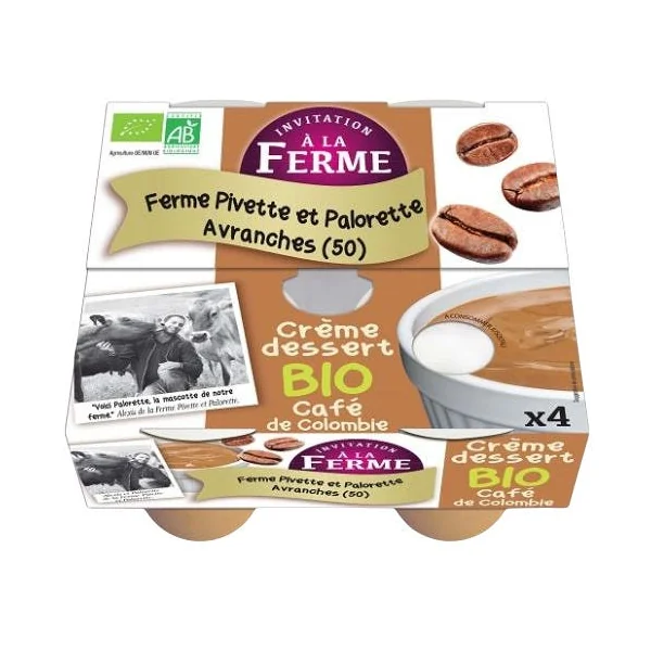 Crème dessert au café de Colombie - 4x100g
