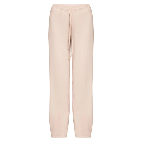 Crème Ensemble Coordonné Pantalon Toucher Doux À Taille Élastiquée