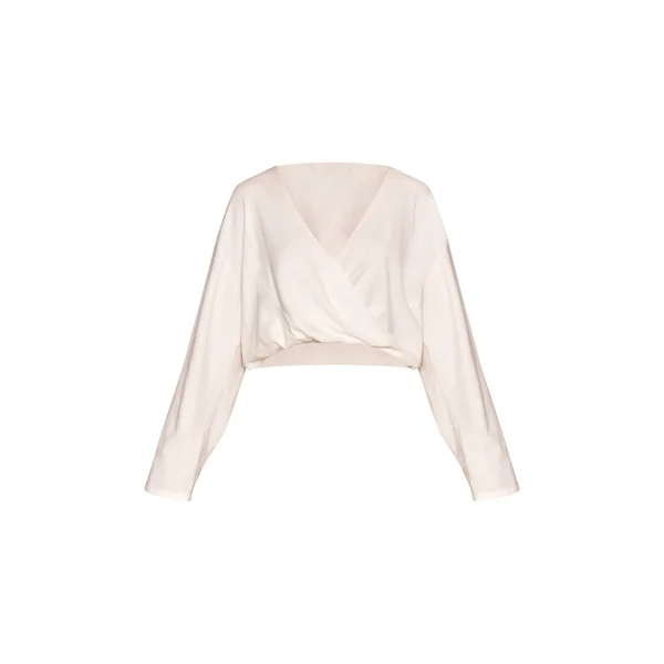 Crème Gilet Cache-cœur Vaporeux En Maille Transparente