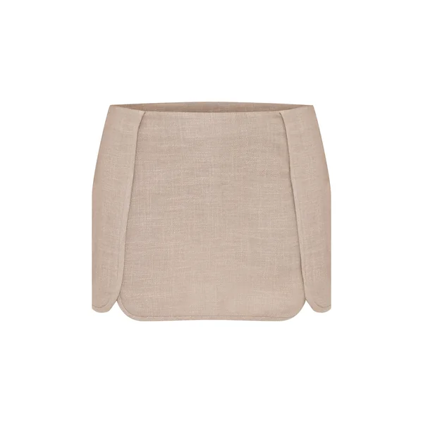 Crème Jupe Mini Ajustée En Bouclé Avec Détails De Coutures Coordonnée