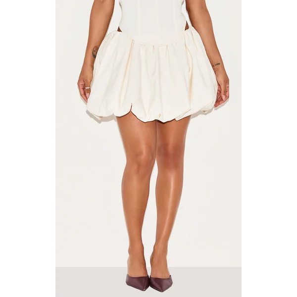 Crème Jupe Mini Boule Ajustée Shape