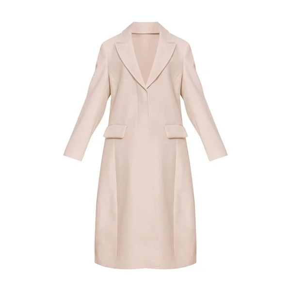 Crème Manteau Maxi Effet Laine Crème À Simple Boutonnage Avec Détails De Coutures Petite Taille