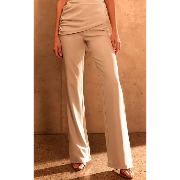 Crème Pantalon Droit Tailleur Co-ord Plt Label
