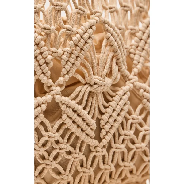 Crème Sac À Franges En Macramé