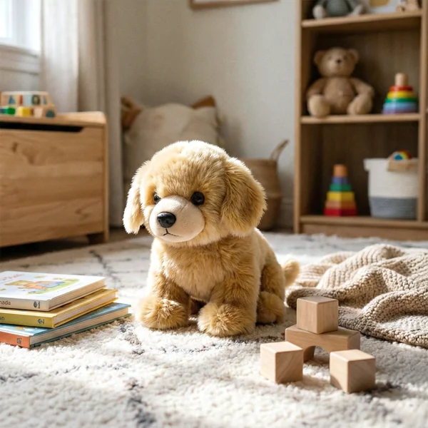 Cuddly puppy soft toy Nougat