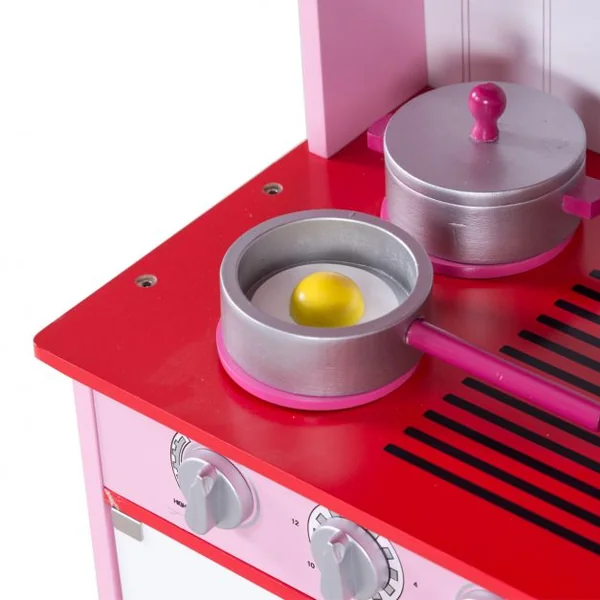 Cuisine en Bois pour Enfant 3+ ans Jeu de Cuisine enfants en pin Jeu Éducatif avec accessoires, vert, 60*30*103.5 cm