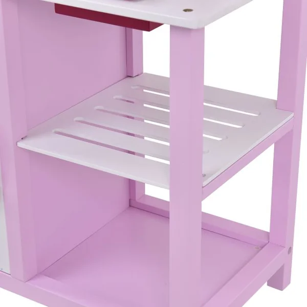 Cuisine pour Enfant en Bois Cuisine de Jouets Cuisine de Jeux Cuisine Éducatif Jeux de Rôle avec accessoires rose