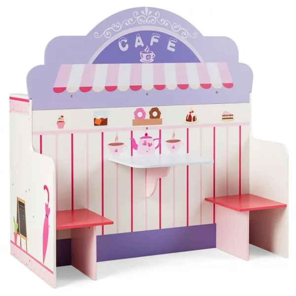 Cuisine pour Enfants en Bois Dînette Cuisinière Éducatif Boutons Rotatifs avec Effet Sonore