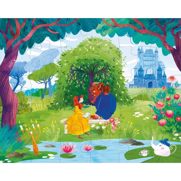 Disney puzzle and book, 30 pieces, Beauty and the Beast