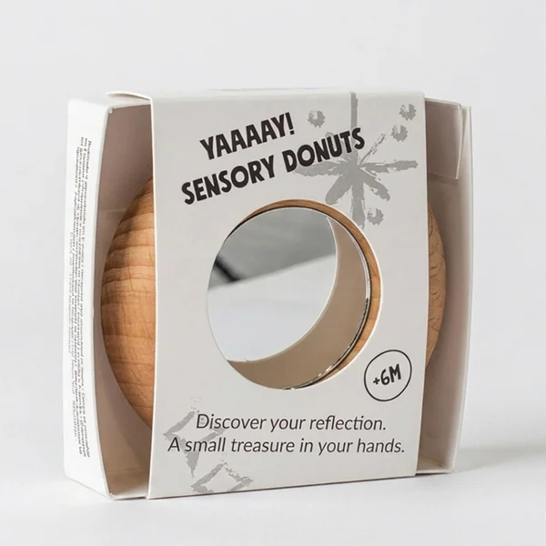 Donut sensory rattle with mirror