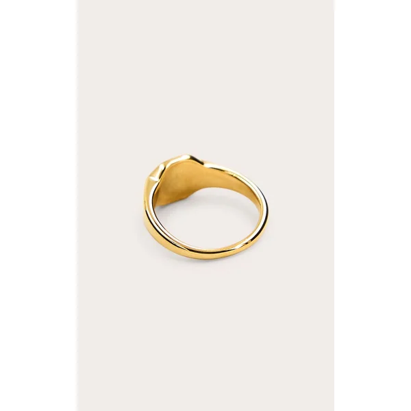 Doré Bague Chevalière Résistante À L'eau