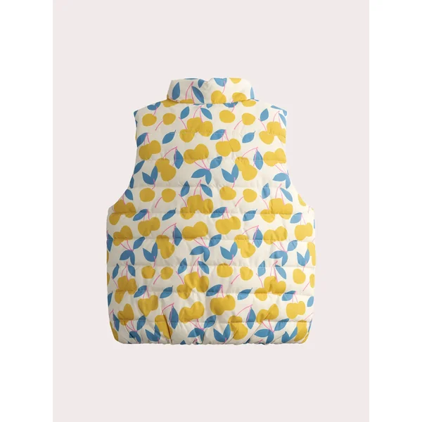 Doudoune jaune sans manches réversible - Soins Bébé Naturels & Produits Maman Après Naissance