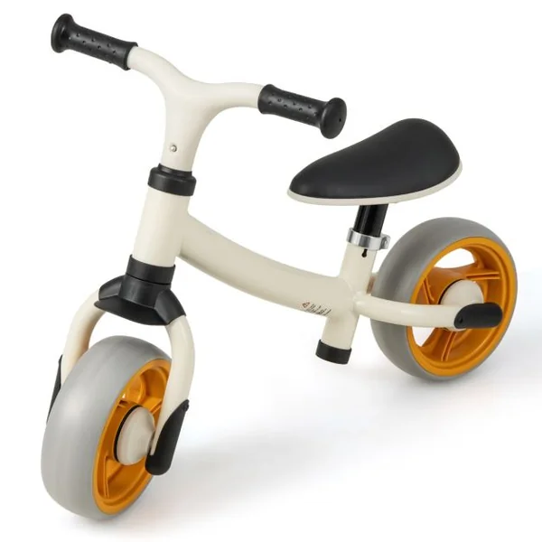 Draisienne Bébé 18-48 Mois - Siège Réglable Guidon Vélo Draisienne sans Pédale pour Enfants Cadre en Acier au Carbone Blanc