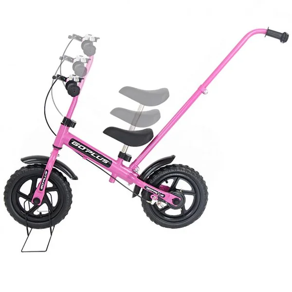 Draisienne Enfant 3-6 ans Vélo d’équilibre sans Pédales Hauteur Réglable Tige et Poignée Parentale, 87x44x58,5cm, Rose