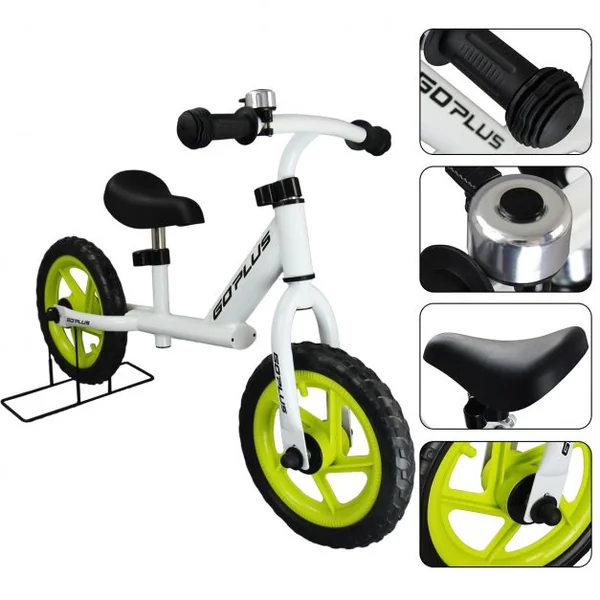 Draisienne enfant Vélo d'équilibre enfant Vélo de marche Vélo sans pédale, Pour enfant de 2 à 6 ans, 87x44x58.5cm, Blanc