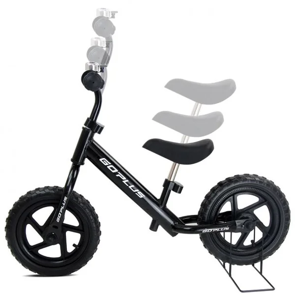 Draisienne Vélo d’Équilibre Enfant 3-6 Ans Sans Pédales avec Sonnette Capacité 50 kg, 87x44x58,5cm, Noir