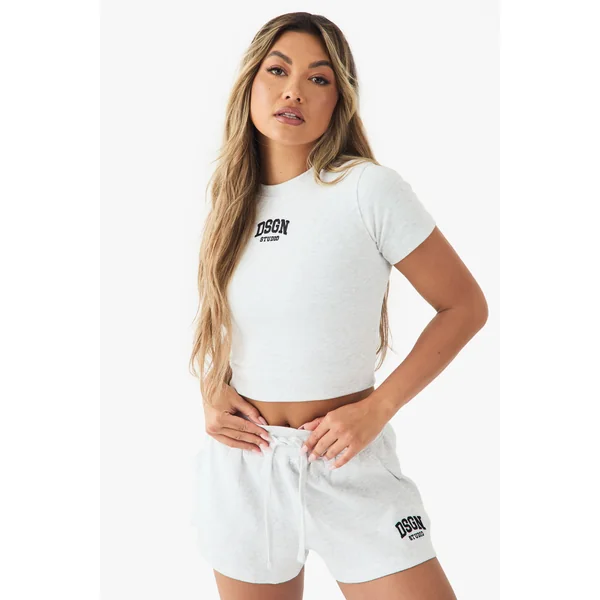 DSGN Studio Collegiate T-shirt Bébé Côtelé Brodé