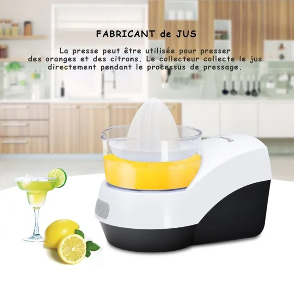 Découpe Légumes Électrique 150W Fonction 3 en 1 découpe mélangeur avec 5 lames Acier Inoxydable, 18x13x26cm, Noir&Blanc