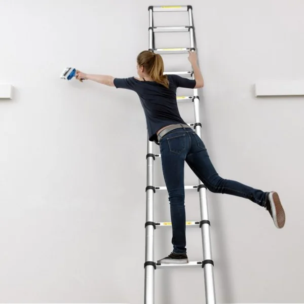 Echelle Télescopique 26m Capacité 150 Kg Intérieur Extérieur Hauteur Pliée 735 Cm Ouverte 260 Cm en Aluminium
