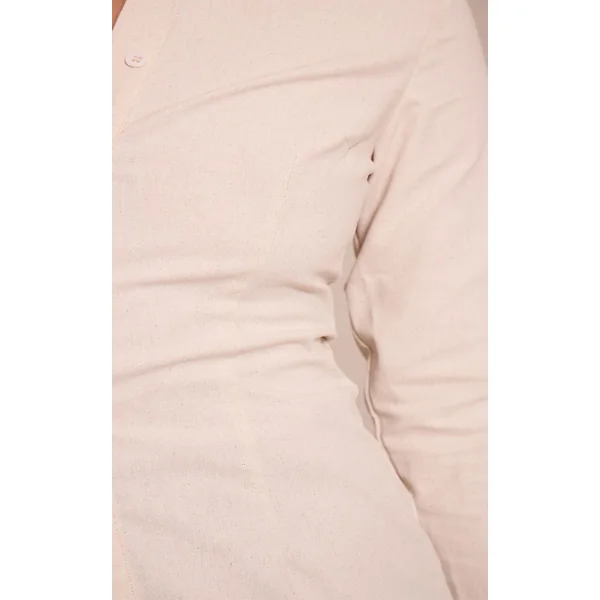 Ecru Chemise Cintrée Tissée Légère