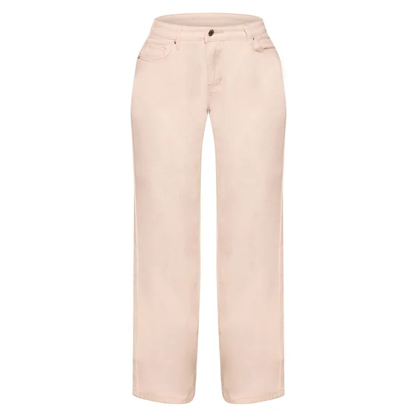 Ecru Jean Droit Petite Avec Laçage Au Dos
