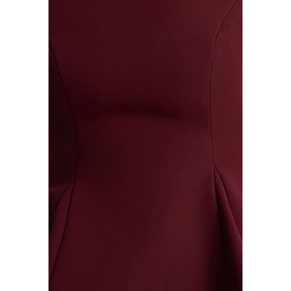 Eletta | Mini-robe bordeaux à encolure ronde ornée