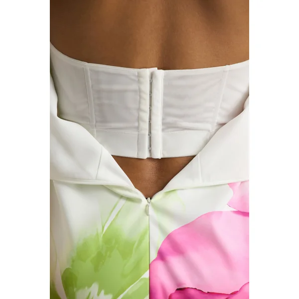 Ellery | Robe longue bandeau à imprimé floral citron vert