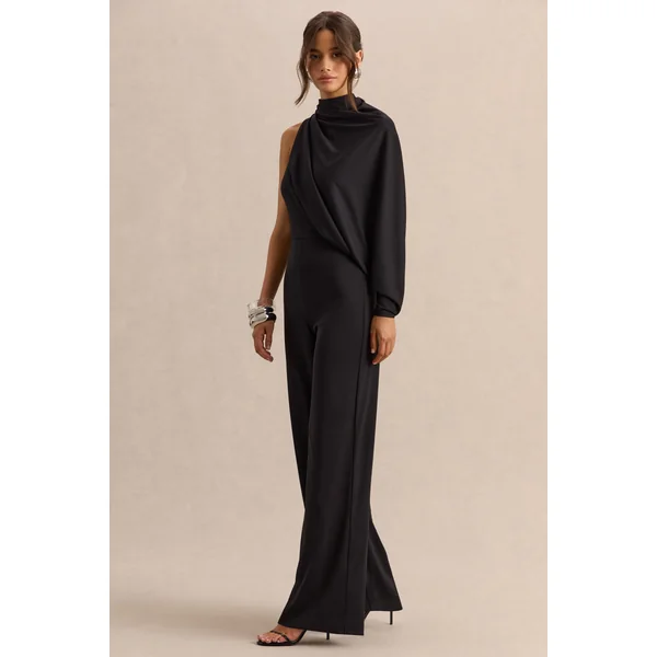 Emoria | Combinaison noire à encolure haute avec une manche longue