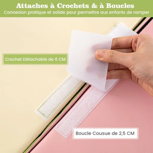 Ensemble de Blocs en Mousse pour Grimper et Ramper pour Bébé Ensemble de Blocs de Construction Doux 8 Couleurs au Choix