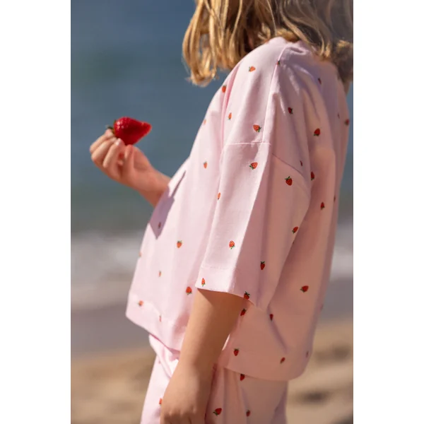 Ensemble de pyjama 2 pièces motifs fraises pour enfant