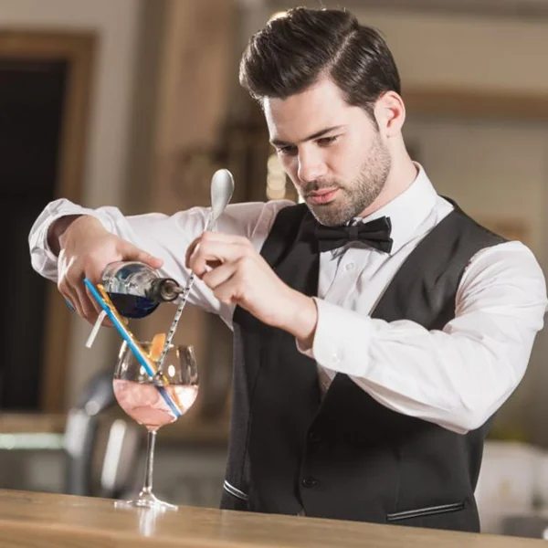 Ensemble de Shaker à Cocktail de 23 Pièces en Acier Inoxydable Support en Bambou et Sac de Transport en Velours