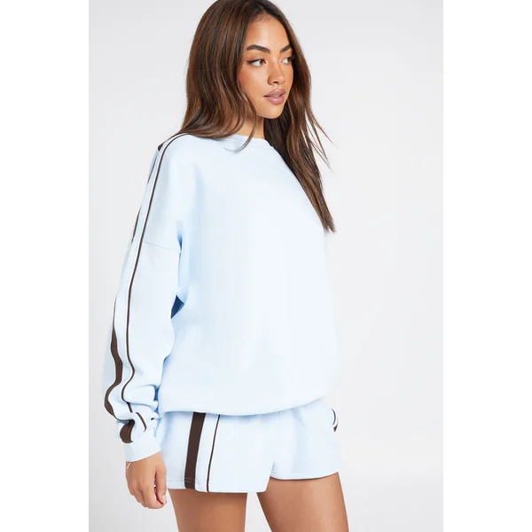 Ensemble De Survêtement Sweat Et Short À Détail Double Bande