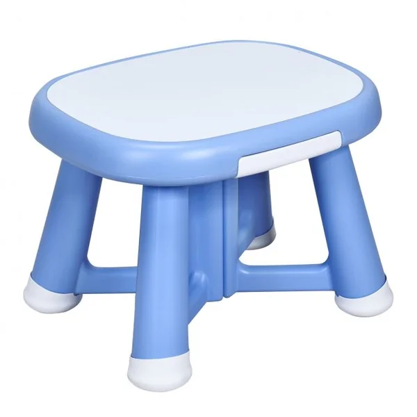 Ensemble de Table et 2 Chaises pour Enfant Capacité 50 Kg en Plastique Table 62x52x46cm Chaise 32,5x30x46cm Bleu