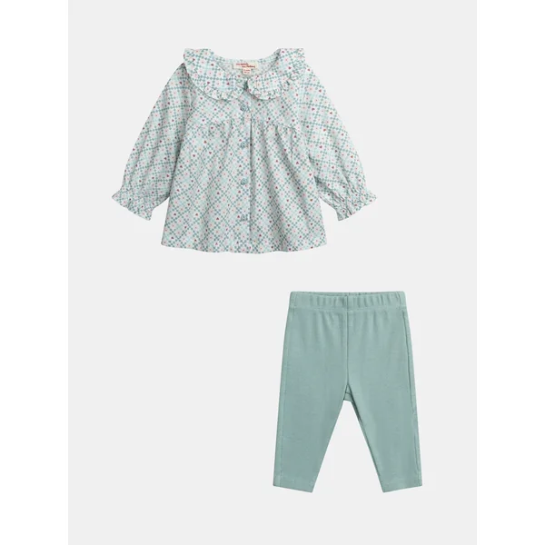 Ensemble imprimé pastel pour bébé fille - Soins Bébé Naturels & Produits Maman Après Naissance