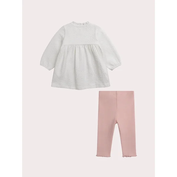 Ensemble naissance robe et legging pour fille - Soins Bébé Naturels & Produits Maman Après Naissance