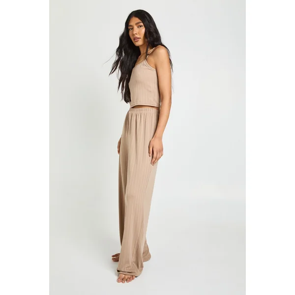 Ensemble Pyjama Grande Taille Caraco Pointelle Et Pantalon Large