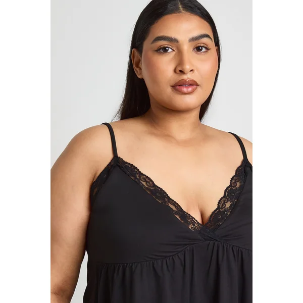 Ensemble Pyjama Grande Taille Haut Babydoll Et Pantalon