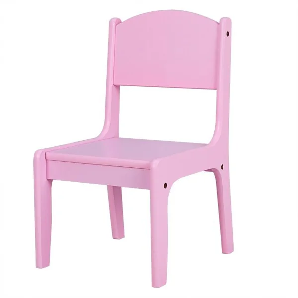 Ensemble Table et 2 Chaises pour Enfants avec 2 Bacs de Rangement en Bois Table 80x48x48cm Chaise 26x24x50cm Rose