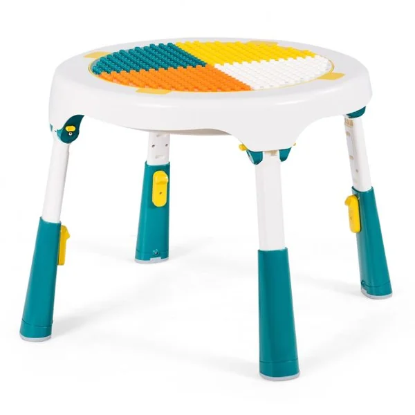 Ensemble Table et 2 Tabourets pour Enfants Multi-Usage Capacité 100 kg en ABS Table 51x30-43cm Tabouret 25x22cm Vert