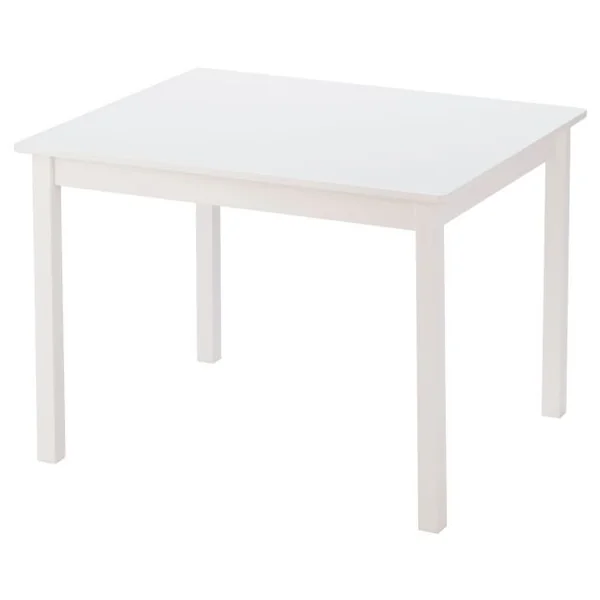 Ensemble Table et 4 Chaises pour Enfants Table Blanche et Chaises de 4 Couleurs Différentes en Bois de Pin Mdf