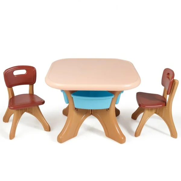 Ensemble Table et Chaises pour Enfant Inclus 1 Table et 2 Chaises Matériau Ecologique