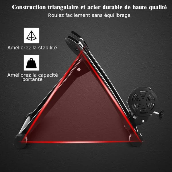 Entraîneur de Vélo pour Roue 26-28’’ en Acier Charger Max 100KG en Aicer de Haute Qualité à l'Intérieur Noir
