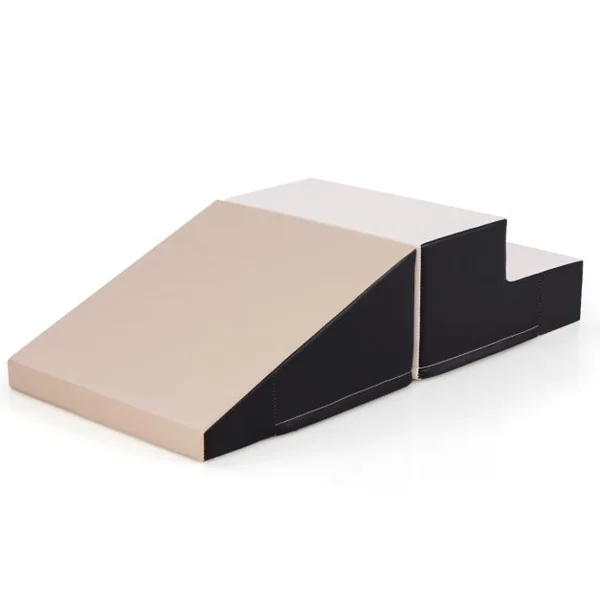 Escalier et Toboggan pour Nourrissons et Tout-Petits Ensemble de Jeux Doux pour Enfants Blocs en Mousse Douce Jaune/Gris/Violet