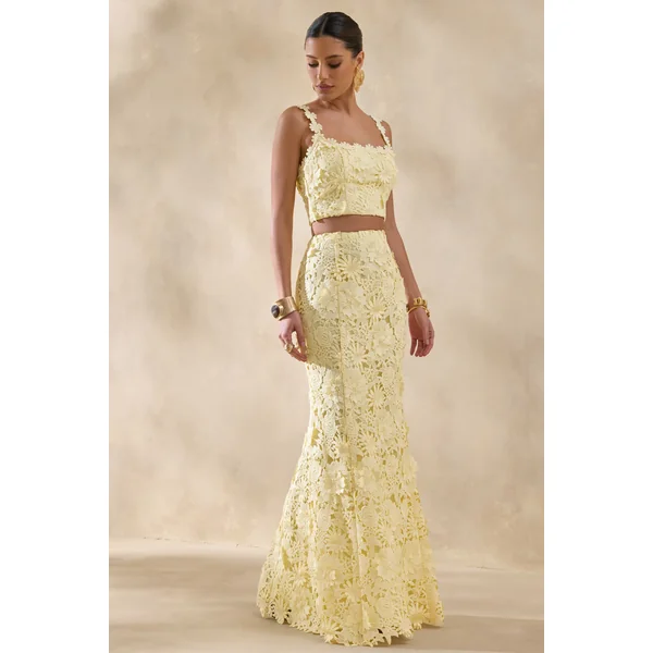 Esmara | Jupe longue citron en dentelle